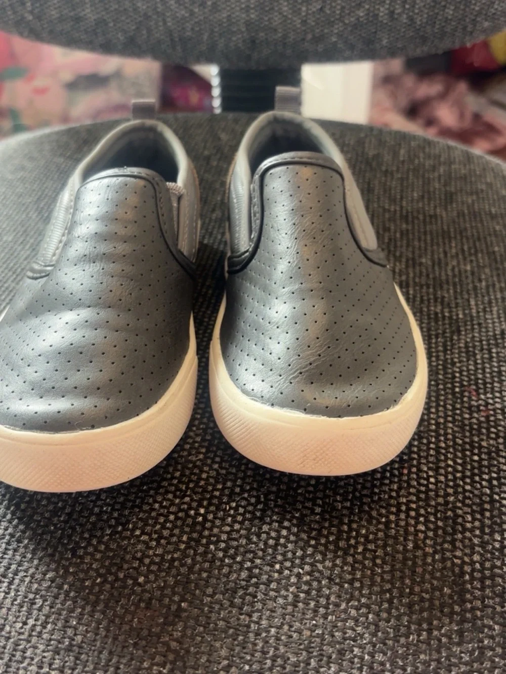 OshKosh B'gosh Gray Slip-On Kids Sneakers with White Sole